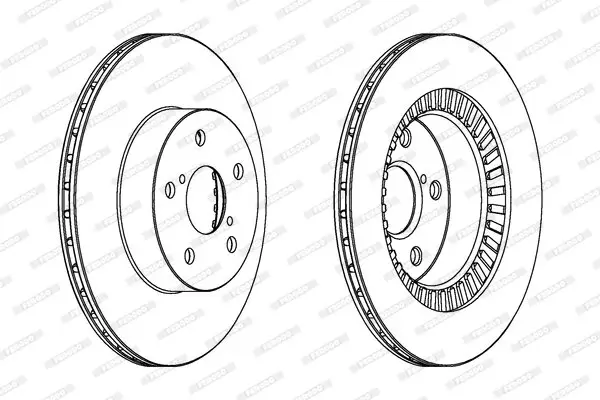 Bremsscheibe Vorderachse FERODO DDF1009C