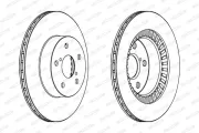 Bremsscheibe Vorderachse FERODO DDF1009C