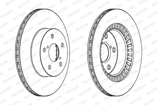 Bremsscheibe Vorderachse FERODO DDF1009C Bild Bremsscheibe Vorderachse FERODO DDF1009C