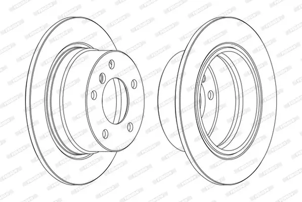 Bremsscheibe Hinterachse FERODO DDF1028C