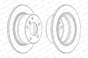 Bremsscheibe Hinterachse FERODO DDF1028C