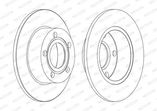 Bremsscheibe Hinterachse FERODO DDF1033C Bild Bremsscheibe Hinterachse FERODO DDF1033C
