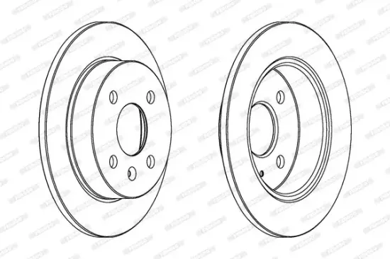 Bremsscheibe Hinterachse FERODO DDF1043C Bild Bremsscheibe Hinterachse FERODO DDF1043C