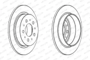 Bremsscheibe Hinterachse FERODO DDF1060
