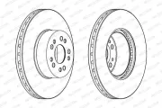 Bremsscheibe Vorderachse FERODO DDF1061C-1