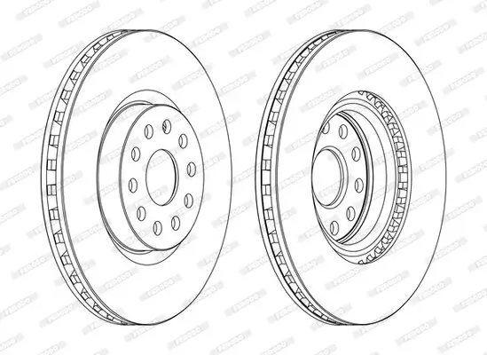 Bremsscheibe Vorderachse FERODO DDF1062C Bild Bremsscheibe Vorderachse FERODO DDF1062C