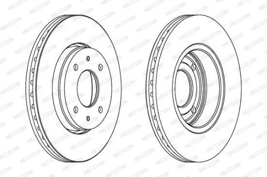 Bremsscheibe Vorderachse FERODO DDF1068C Bild Bremsscheibe Vorderachse FERODO DDF1068C