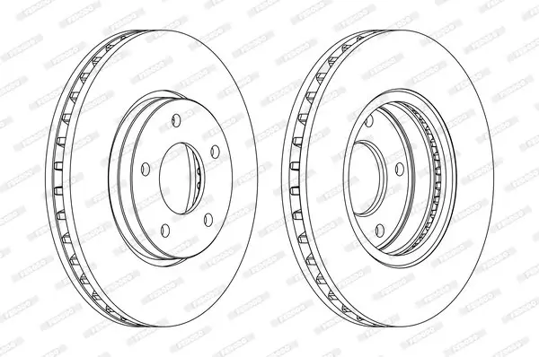 Bremsscheibe Vorderachse FERODO DDF1069C