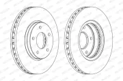 Bremsscheibe Vorderachse FERODO DDF1069C