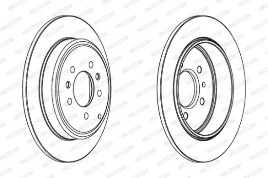 Bremsscheibe Hinterachse FERODO DDF1115 Bild Bremsscheibe Hinterachse FERODO DDF1115