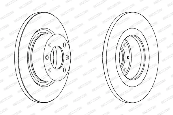 Bremsscheibe Hinterachse FERODO DDF1157C