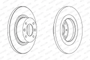 Bremsscheibe Hinterachse FERODO DDF1157C