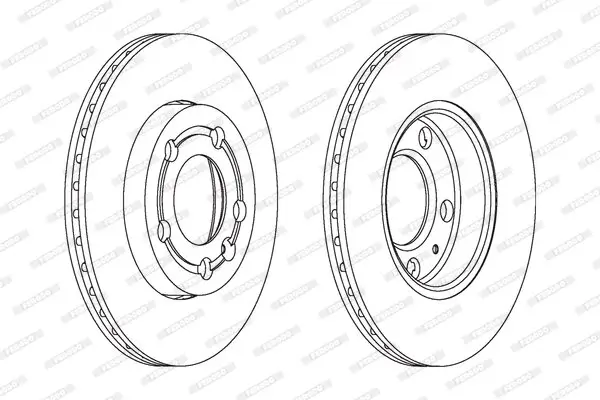 Bremsscheibe Vorderachse FERODO DDF1164C