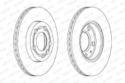 Bremsscheibe Vorderachse FERODO DDF1164C