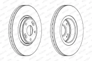 Bremsscheibe Vorderachse FERODO DDF1205C