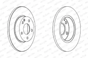 Bremsscheibe Vorderachse FERODO DDF1219C