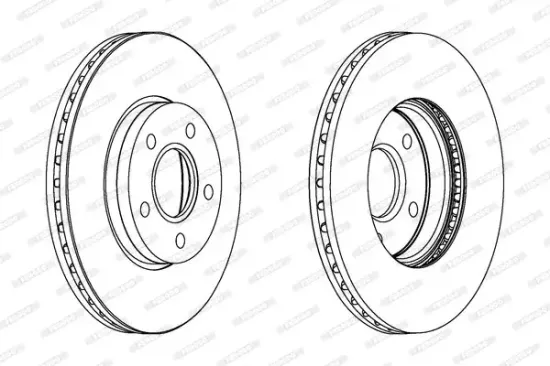 Bremsscheibe Vorderachse FERODO DDF1222C Bild Bremsscheibe Vorderachse FERODO DDF1222C