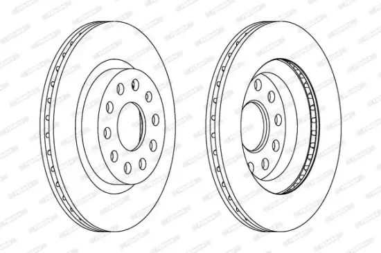 Bremsscheibe Vorderachse FERODO DDF1223C Bild Bremsscheibe Vorderachse FERODO DDF1223C