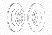 Bremsscheibe Hinterachse FERODO DDF1772