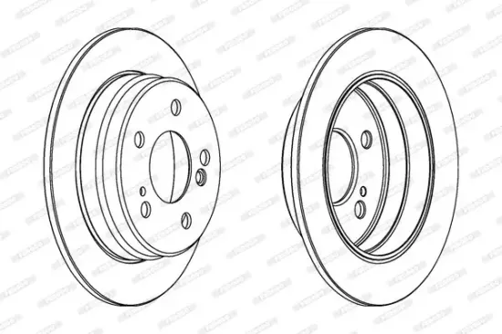 Bremsscheibe Hinterachse FERODO DDF122C Bild Bremsscheibe Hinterachse FERODO DDF122C