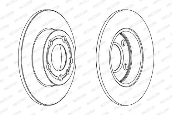 Bremsscheibe Hinterachse FERODO DDF1233 Bild Bremsscheibe Hinterachse FERODO DDF1233