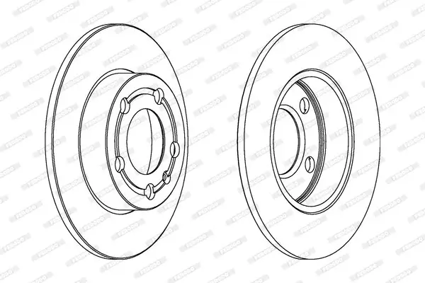 Bremsscheibe Hinterachse FERODO DDF1233C