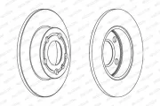 Bremsscheibe Hinterachse FERODO DDF1233C