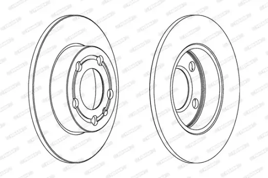 Bremsscheibe Hinterachse FERODO DDF1233C Bild Bremsscheibe Hinterachse FERODO DDF1233C
