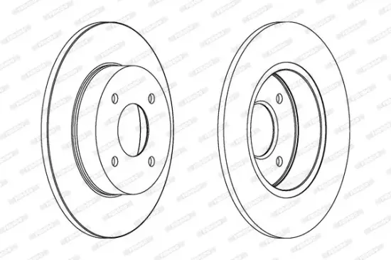 Bremsscheibe Hinterachse FERODO DDF1235 Bild Bremsscheibe Hinterachse FERODO DDF1235