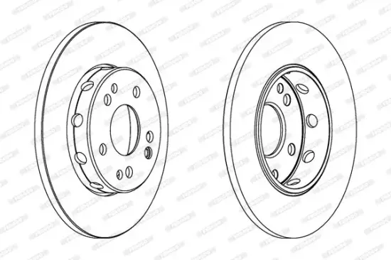 Bremsscheibe Vorderachse FERODO DDF124C Bild Bremsscheibe Vorderachse FERODO DDF124C