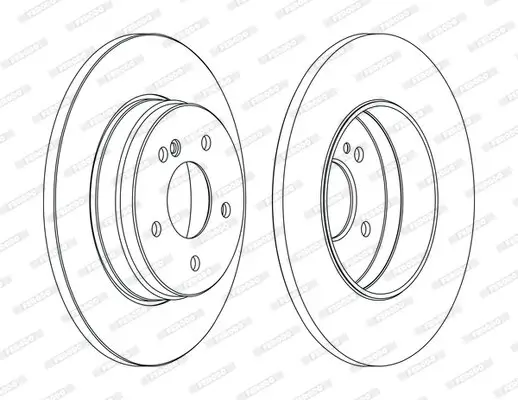 Bremsscheibe Hinterachse FERODO DDF1251C Bild Bremsscheibe Hinterachse FERODO DDF1251C