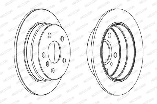 Bremsscheibe Hinterachse FERODO DDF1258C Bild Bremsscheibe Hinterachse FERODO DDF1258C