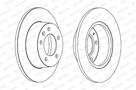 Bremsscheibe Hinterachse FERODO DDF1272C Bild Bremsscheibe Hinterachse FERODO DDF1272C