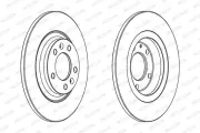 Bremsscheibe Hinterachse FERODO DDF1275C