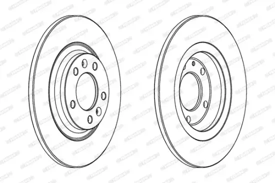 Bremsscheibe Hinterachse FERODO DDF1275C Bild Bremsscheibe Hinterachse FERODO DDF1275C
