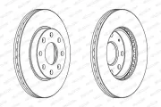 Bremsscheibe Vorderachse FERODO DDF1279C