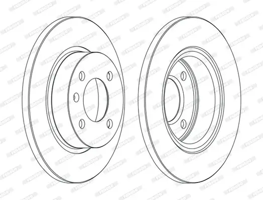 Bremsscheibe Hinterachse FERODO DDF1283C Bild Bremsscheibe Hinterachse FERODO DDF1283C