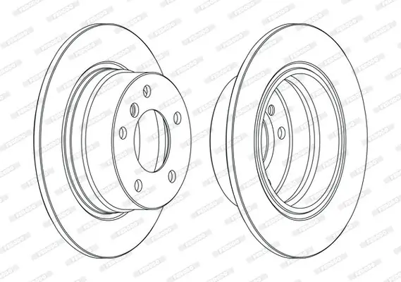 Bremsscheibe Hinterachse FERODO DDF1284C