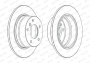 Bremsscheibe Hinterachse FERODO DDF1284C