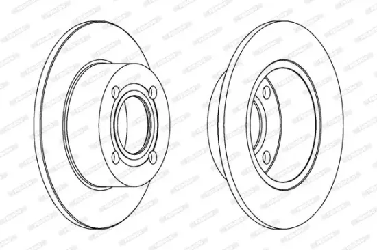 Bremsscheibe Hinterachse FERODO DDF128C Bild Bremsscheibe Hinterachse FERODO DDF128C