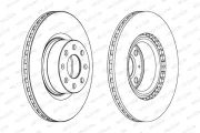 Bremsscheibe Vorderachse FERODO DDF1298C