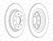 Bremsscheibe Hinterachse FERODO DDF1299C