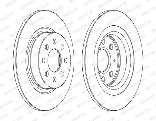 Bremsscheibe Hinterachse FERODO DDF1299C Bild Bremsscheibe Hinterachse FERODO DDF1299C