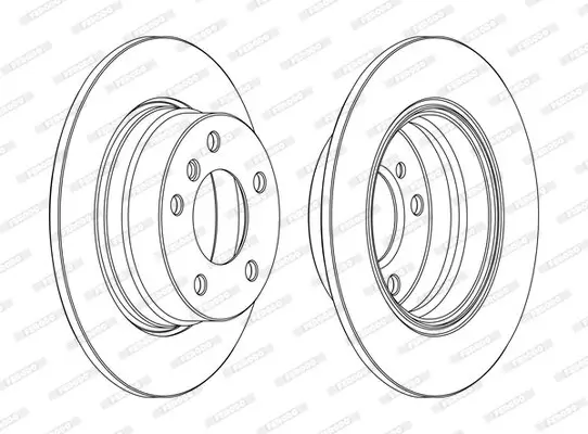 Bremsscheibe Hinterachse FERODO DDF1303C Bild Bremsscheibe Hinterachse FERODO DDF1303C