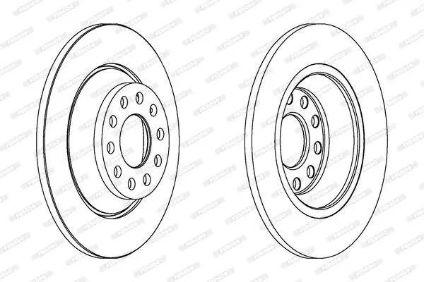 Bremsscheibe Hinterachse FERODO DDF1307C