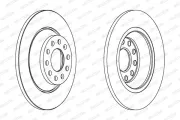 Bremsscheibe Hinterachse FERODO DDF1307C