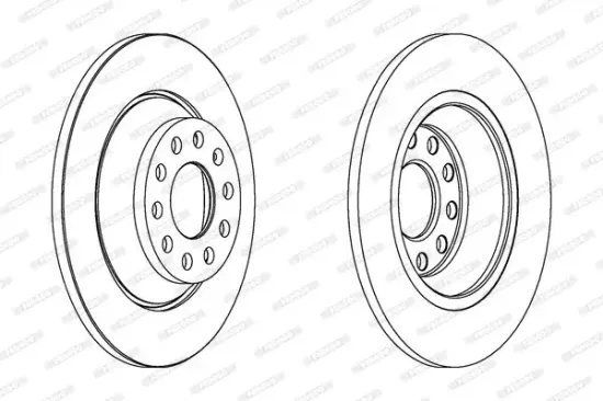 Bremsscheibe Hinterachse FERODO DDF1307C Bild Bremsscheibe Hinterachse FERODO DDF1307C