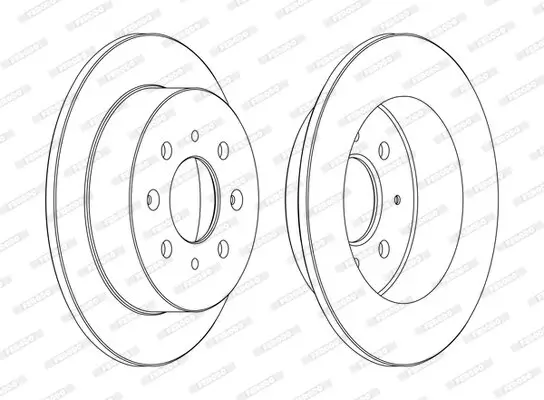 Bremsscheibe Hinterachse FERODO DDF1358C