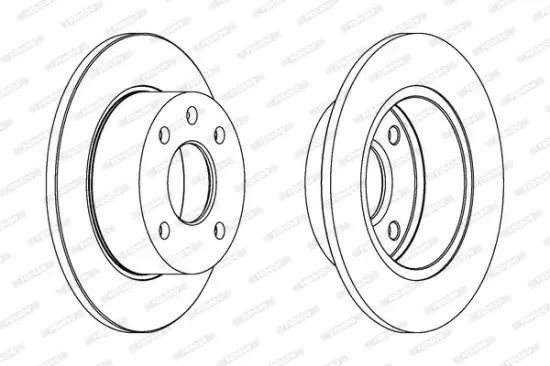 Bremsscheibe Vorderachse FERODO DDF135 Bild Bremsscheibe Vorderachse FERODO DDF135