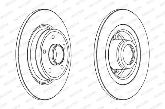 Bremsscheibe Hinterachse FERODO DDF1364C-1 Bild Bremsscheibe Hinterachse FERODO DDF1364C-1